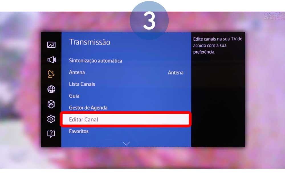 Selecione Editar Canal