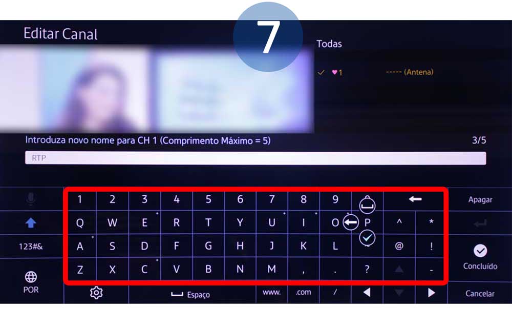 Digite o nome para o canal