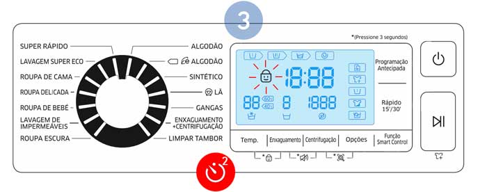 Altere as definições do ciclo