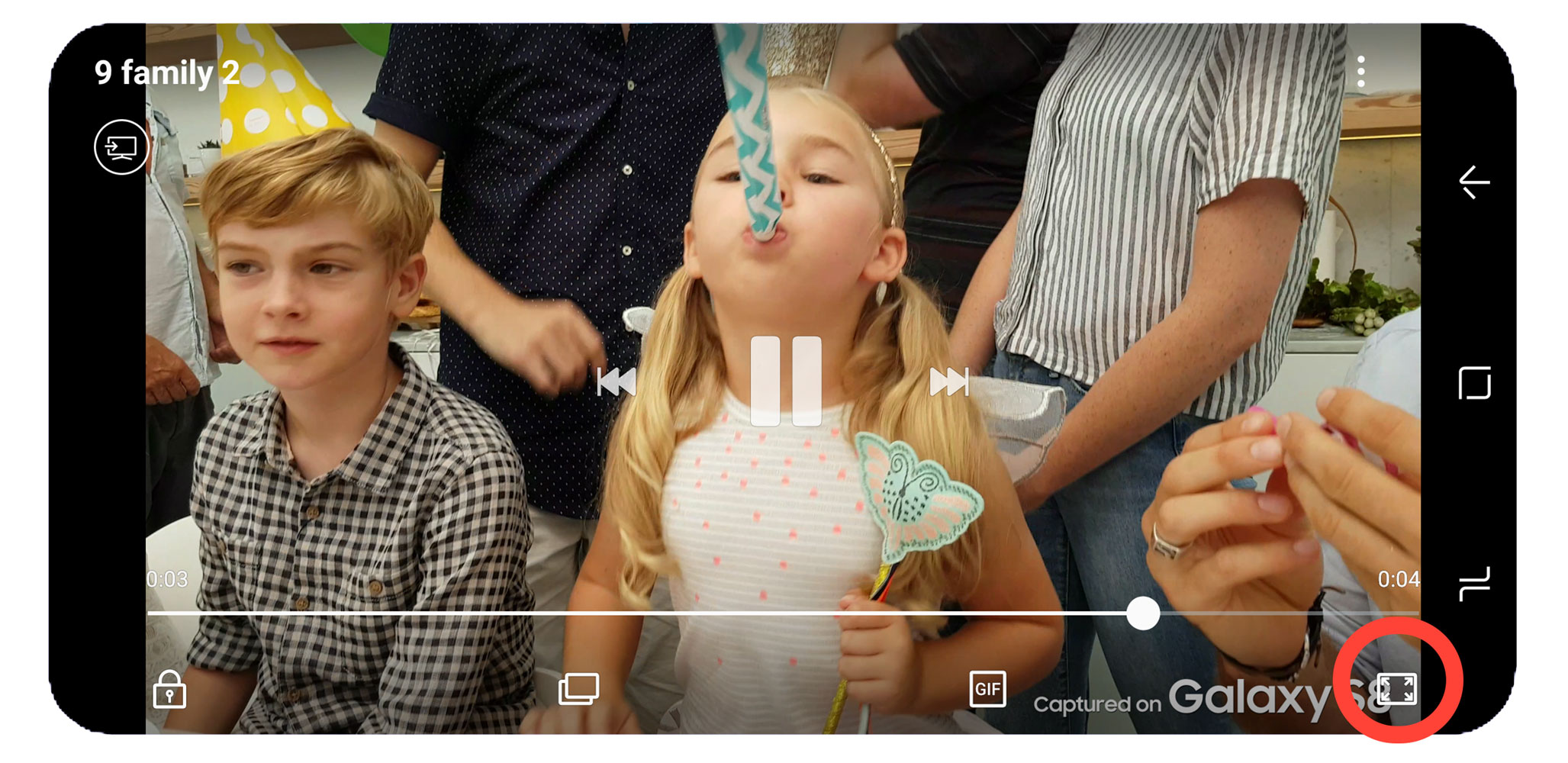 Toque ícone inferior esquerdo, para alterar o tamanho de visualização.