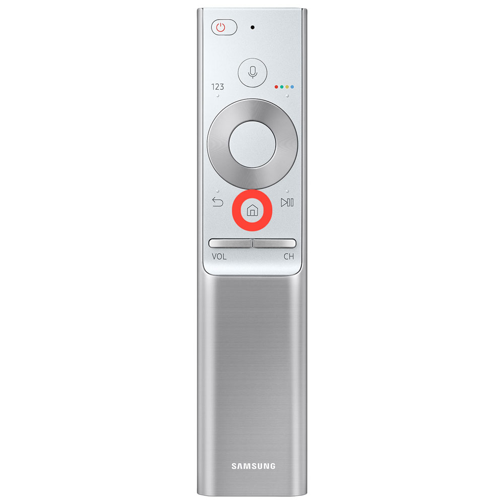 Toque no botão Smart Hub do comando para aceder ao primeiro ecrã