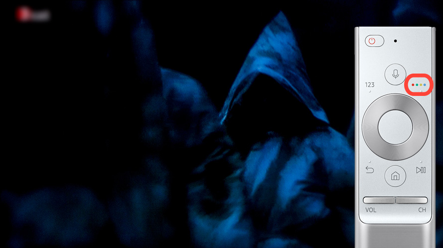 Toque sem soltar no botão com várias cores