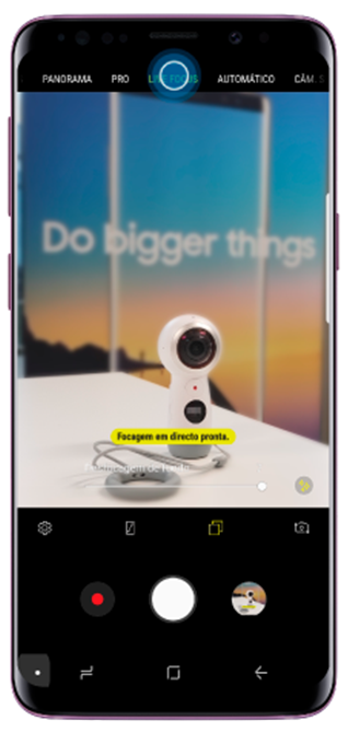 Como tirar uma foto utilizando o Live focus