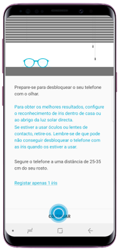 Leia as instruções no ecrã e toque em Continuar