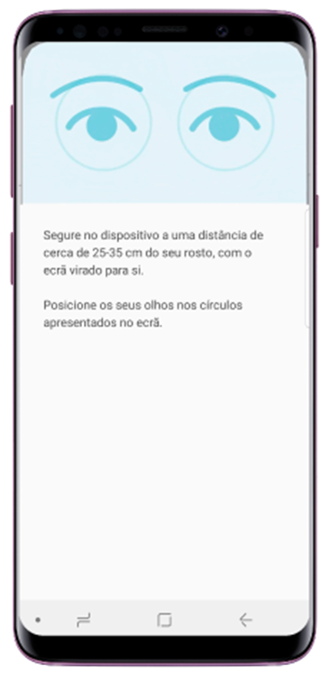 Registe o seu rosto e íris
