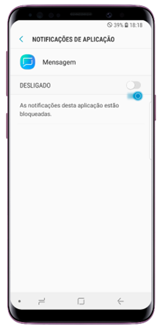 Toque em “Permitir notificação” e deslize o botão para ativar