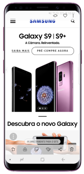 A partir de uma captura de ecrã