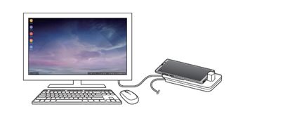 Pentru a utiliza Samsung DeX, aveți nevoie de un încărcător (TA), un cablu HDMI și un monitor