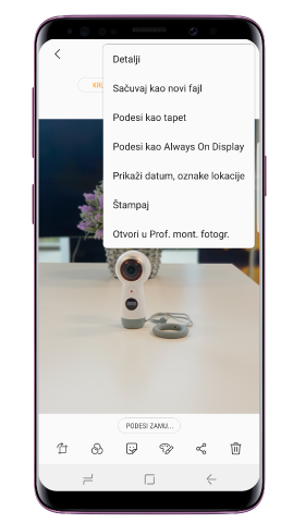 Da biste sačuvali fotografiju kao drugu datoteku, dodirnite ikonu Više i dodirnite „Sačuvaj kao novu datoteku“