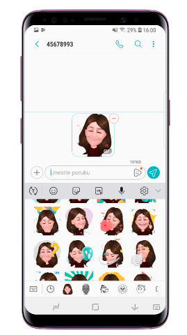 Izaberite Emoji iz Mojih emoji nalepnica