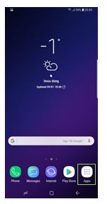 ”Appar”-knappen kommer att dyka upp som en favoritapp i botten av hemskärmen