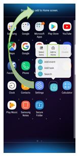 Lägga till en app till hemskärmen