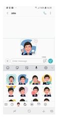 Välj en Emoji från Min emoji-klistermärken