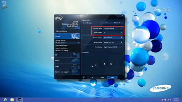 Set to Expanded Desktop Mode