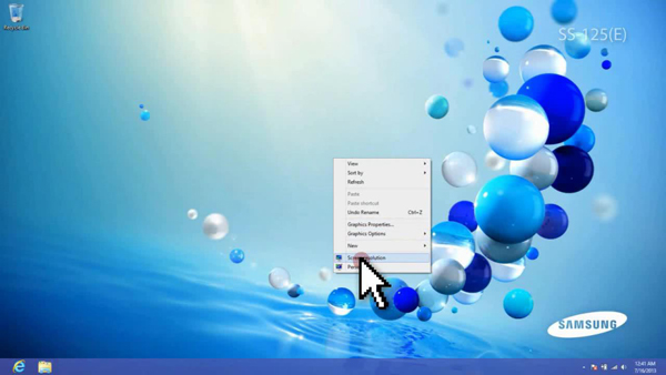 Select Screen Resolution