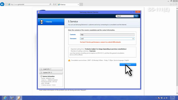 Fill up Contents and Username
