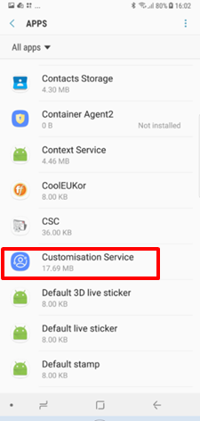 Samsung Galaxy Note 8 is not responding while using the Contacts App