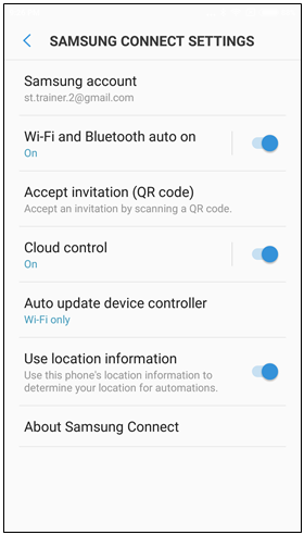 Tap Settings