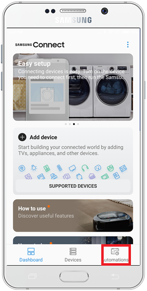 Tap the Automation Icon