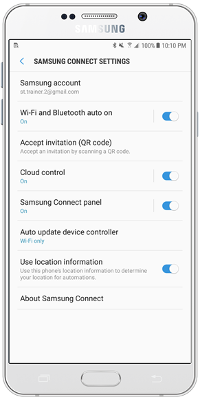 Tap Settings and turn on Cloud Control