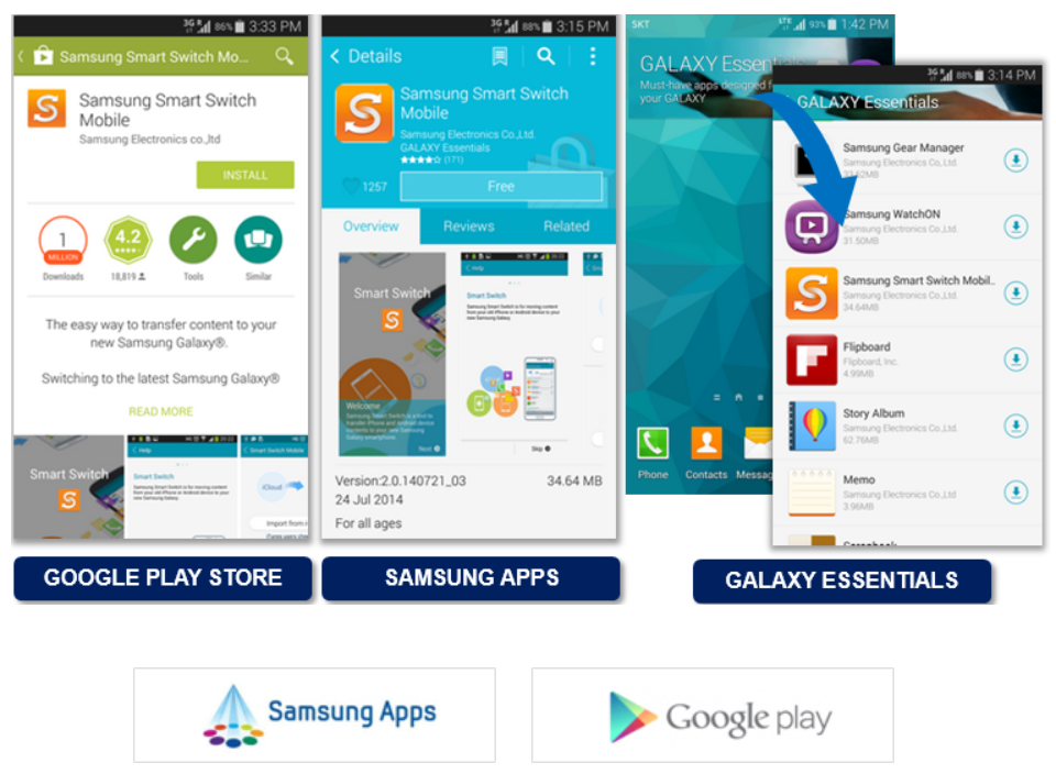 Where can I download the Smart Switch Mobile application?