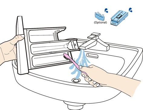 Detergent drawer Drawer recess Cleaning