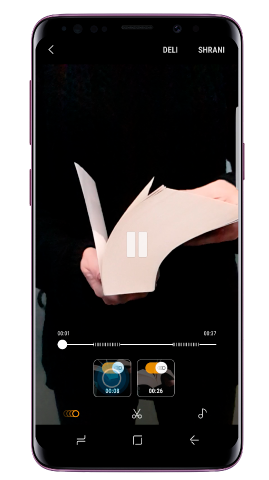 Na videoposnetku zberite izredno počasni odsek