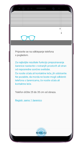 Preberite navodila na zaslonu in pritisnite „Nadaljuj“