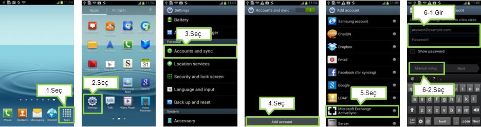Microsoft Exchange ActiveSync'i nasıl kurarım?