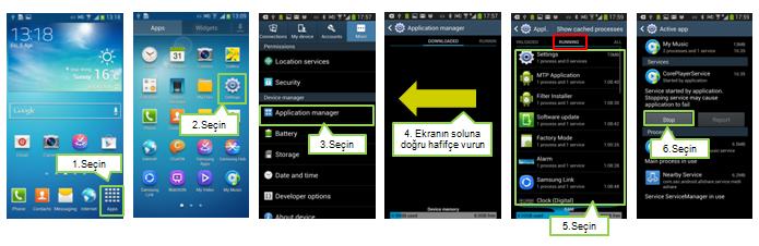 Uygulamaları nasıl "Kapanmaya Zorlarım?