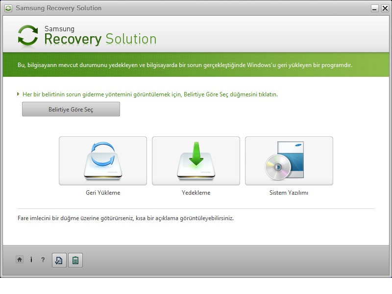 Windows 7 İşletim sistemli bilgisayarımda Recovery işlemini nasıl yapabilirim?