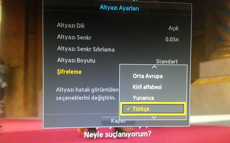 Altyazılı video izlerken Türkçe karakterlerin bozuk çıkması nasıl düzeltilir?