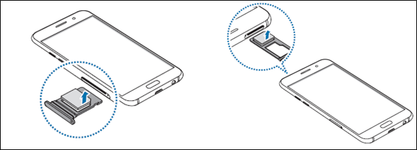 Galaxy A5 / A7 (2017) 如何卸除SIM 卡或 USIM卡?