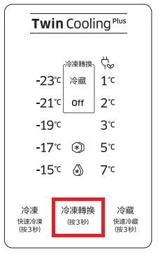RT43 雙循環雙門系列冰箱 如何設定智慧轉換功能?