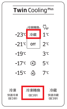 RT43 雙循環雙門系列冰箱 如何設定智慧轉換功能?