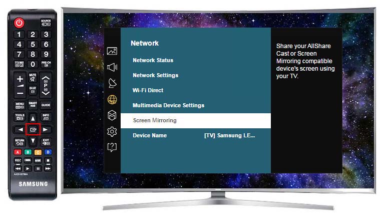 透過 Screen Mirroring / Smart View 連接我的行動裝置