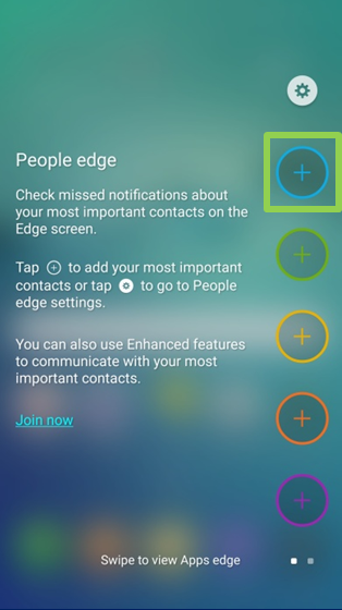 electati o culoare pentru un contact accesand pictograma "plus"