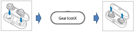 Bagaimana cara menghubungkan Gear IconX ke handphone saya?