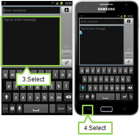 text messages on your Samsung Galaxy smartphone (S4, Note, Note II and