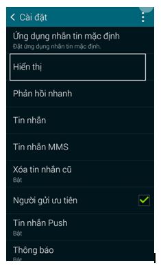 Làm thế nào để thay đổi hình nền trong màn hình tin nhắn máy Galaxy S5?