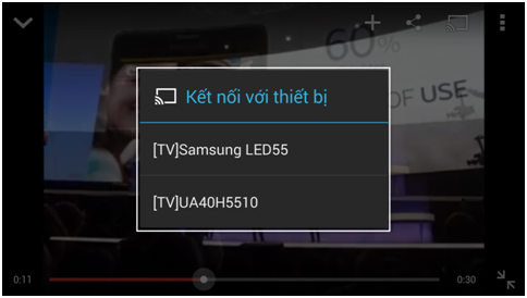 Làm thế nào để phát nội dung video youtube từ Samsung Smartphone trên Smart TV UA32H5552?