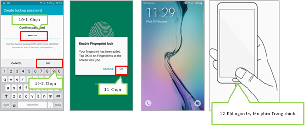 Làm thế nào để đăng ký chế độ khóa vân tay trên máy Galaxy A7 (2016)?