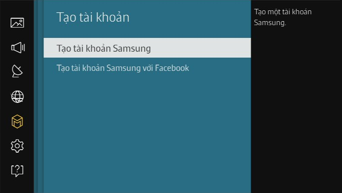 Làm thế nào để tạo một tài khoản Samsung trên TV UA65JS9000?