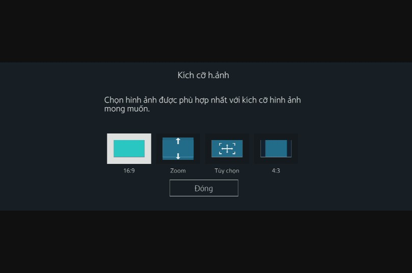 Làm thế nào để điều chỉnh kích cỡ hình ảnh của TV UA65JS9000?