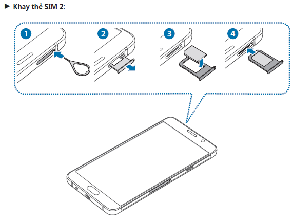 Làm thế nào để lắp SIM vào máy Galaxy A7 (2016)?