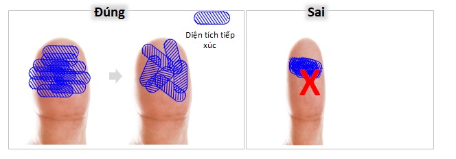 Đôi khi thiết bị không nhận vân tay của tôi. Tôi nên làm gì?
