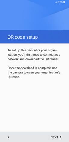 Màn hình yêu cầu cài đặt Mã QR trên S8/S8 plus và tôi không biết phải tiếp tục thế nào?