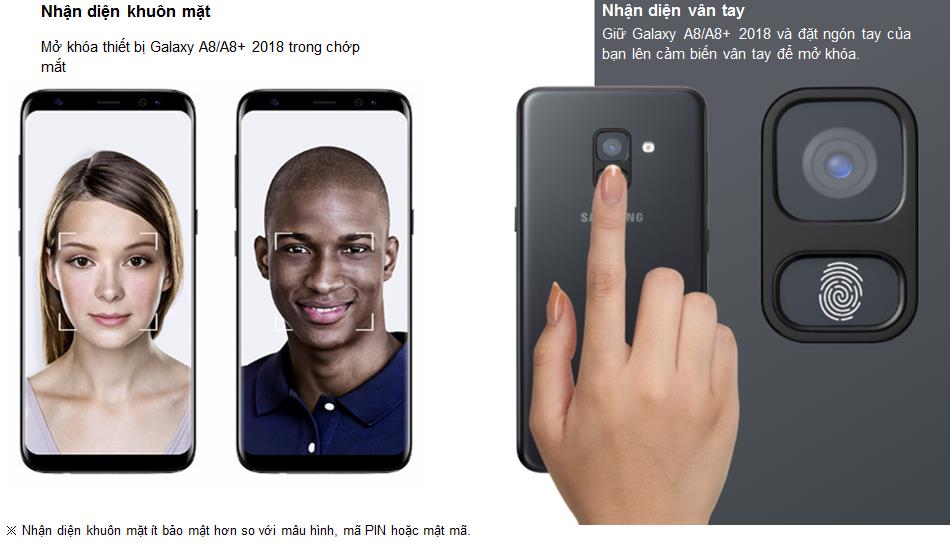 Bảo mật tiên tiến trên A8/A8+ 2018
