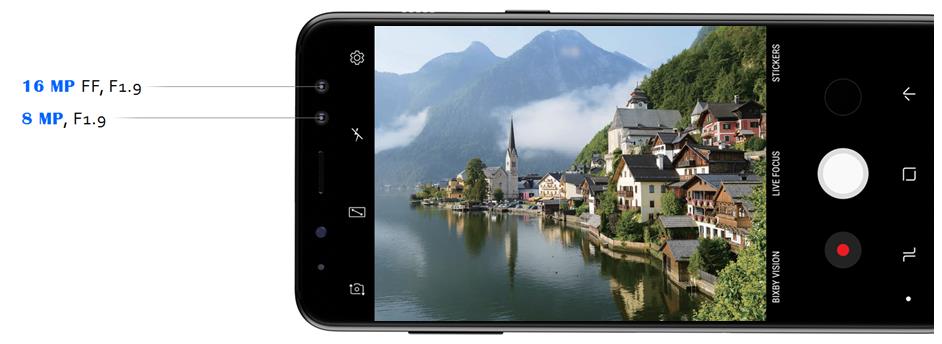 Camera kép phía trước trên A8/A8+ 2018