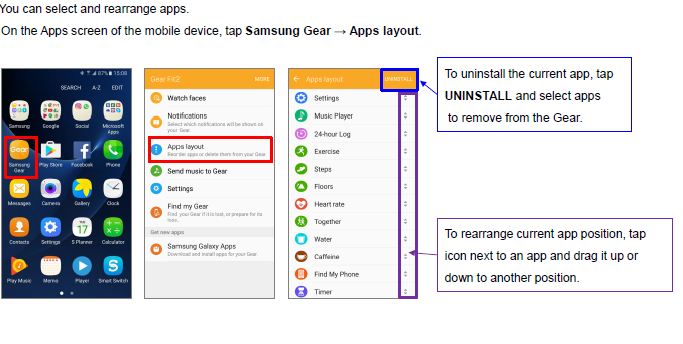 samsung gear fit app